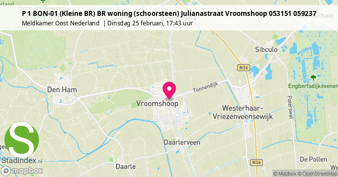 P 1 BON-01 (Kleine BR) BR woning (schoorsteen) Julianastraat Vroomshoop 053151 059237