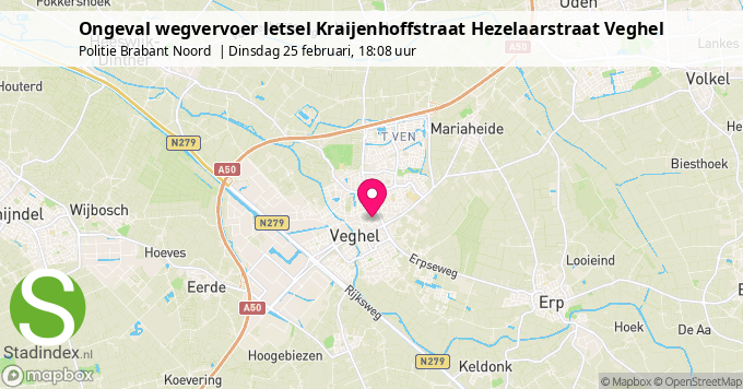 Ongeval wegvervoer letsel Kraijenhoffstraat Hezelaarstraat Veghel