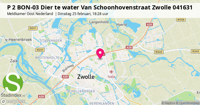 P 2 BON-03 Dier te water Van Schoonhovenstraat Zwolle 041631