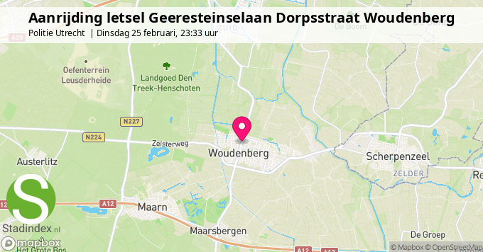 Aanrijding letsel Geeresteinselaan Dorpsstraat Woudenberg