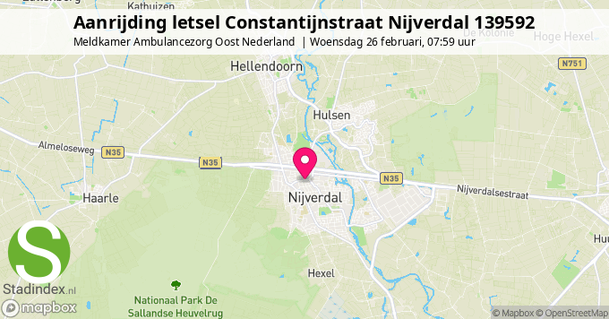 Aanrijding letsel Constantijnstraat Nijverdal 139592