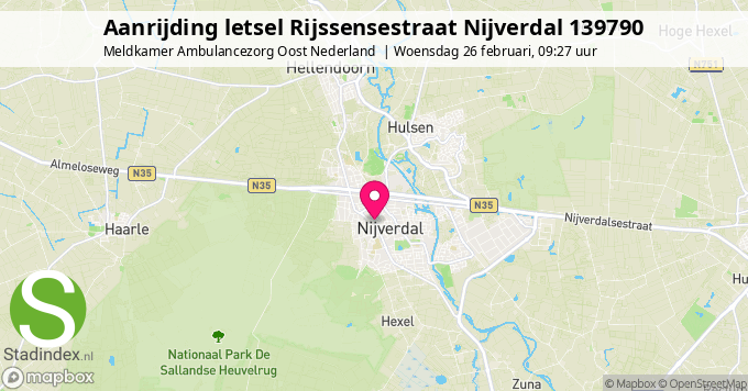 Aanrijding letsel Rijssensestraat Nijverdal 139790