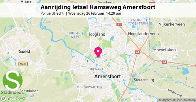 Aanrijding letsel Hamseweg Amersfoort