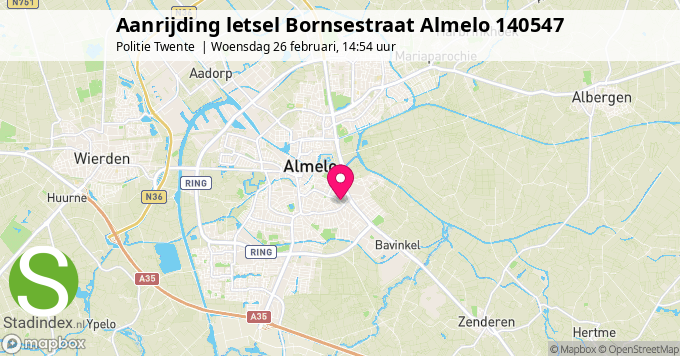 Aanrijding letsel Bornsestraat Almelo 140547