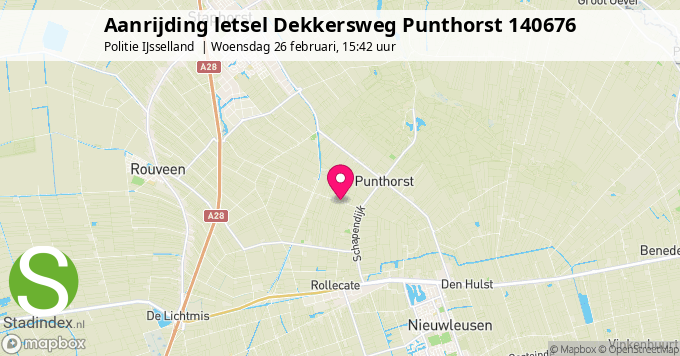 Aanrijding letsel Dekkersweg Punthorst 140676