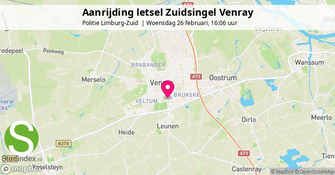 Aanrijding letsel Zuidsingel Venray