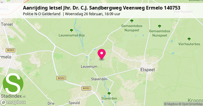 Aanrijding letsel Jhr. Dr. C.J. Sandbergweg Veenweg Ermelo 140753