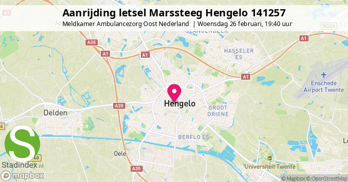 Aanrijding letsel Marssteeg Hengelo 141257