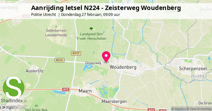 Aanrijding letsel N224 - Zeisterweg Woudenberg