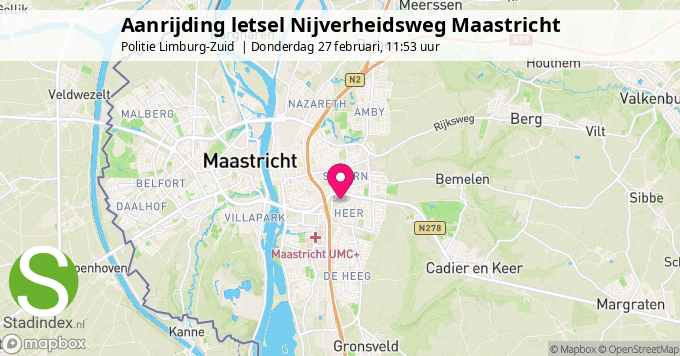 Aanrijding letsel Nijverheidsweg Maastricht