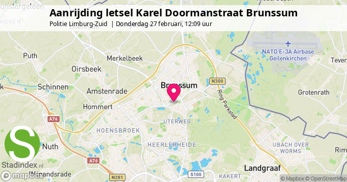 Aanrijding letsel Karel Doormanstraat Brunssum