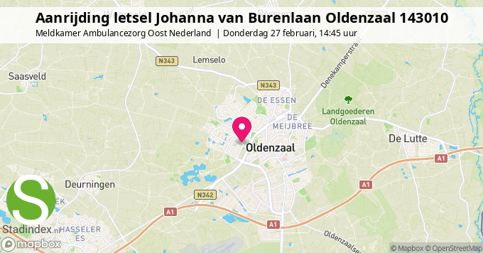 Aanrijding letsel Johanna van Burenlaan Oldenzaal 143010