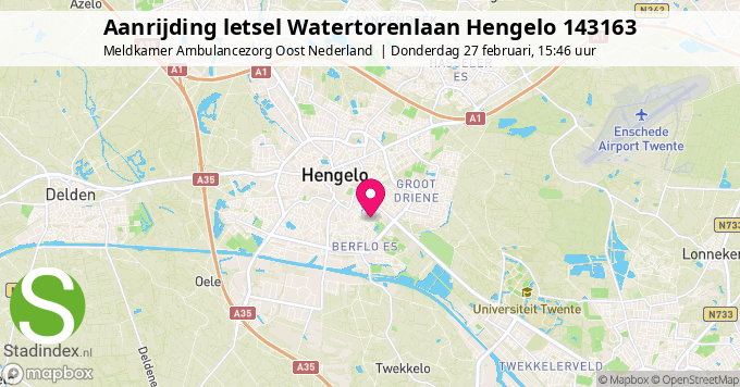 Aanrijding letsel Watertorenlaan Hengelo 143163