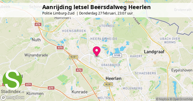 Aanrijding letsel Beersdalweg Heerlen