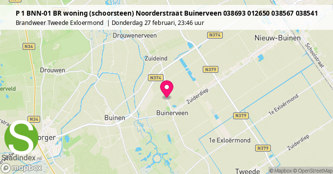 P 1 BNN-01 BR woning (schoorsteen) Noorderstraat Buinerveen 038693 012650 038567 038541