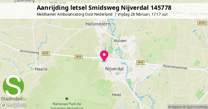 Aanrijding letsel Smidsweg Nijverdal 145778