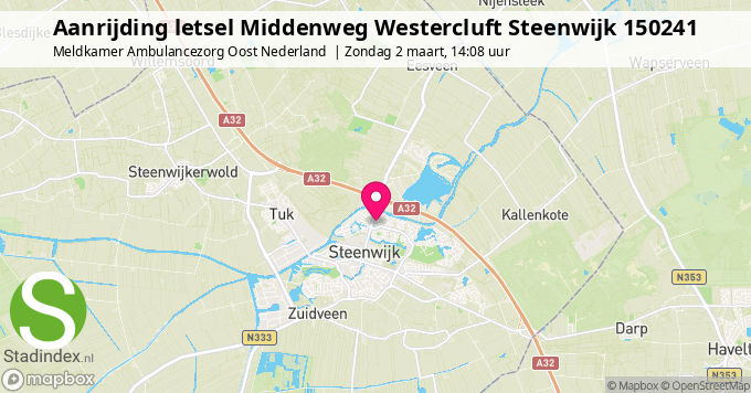 Aanrijding letsel Middenweg Westercluft Steenwijk 150241