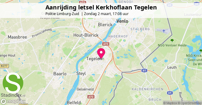 Aanrijding letsel Kerkhoflaan Tegelen