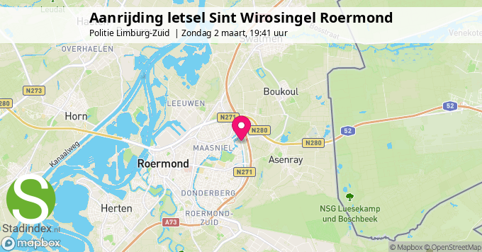 Aanrijding letsel Sint Wirosingel Roermond