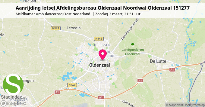 Aanrijding letsel Afdelingsbureau Oldenzaal Noordwal Oldenzaal 151277