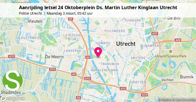 Aanrijding letsel 24 Oktoberplein Ds. Martin Luther Kinglaan Utrecht