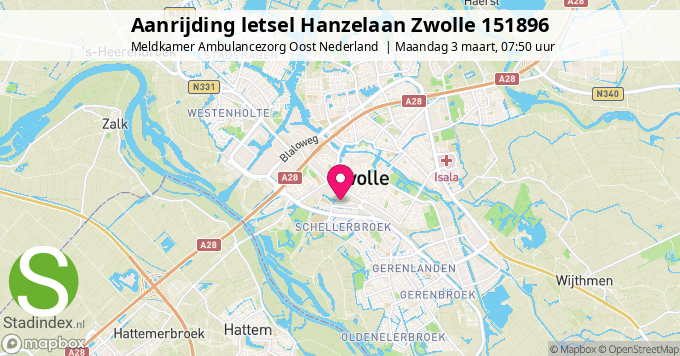 Aanrijding letsel Hanzelaan Zwolle 151896