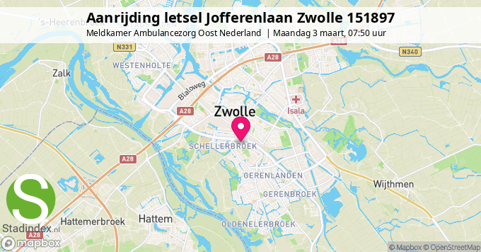 Aanrijding letsel Jofferenlaan Zwolle 151897