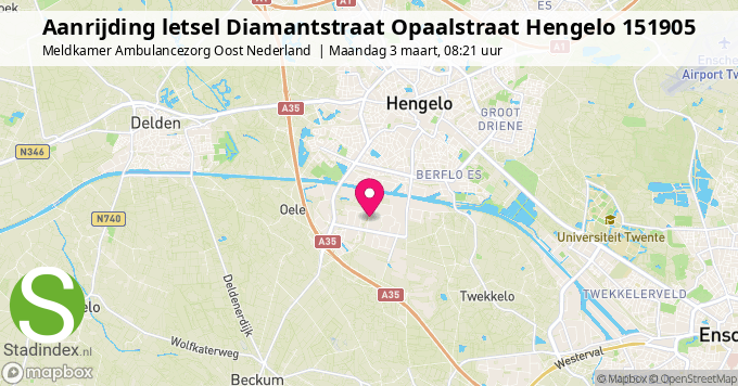 Aanrijding letsel Diamantstraat Opaalstraat Hengelo 151905