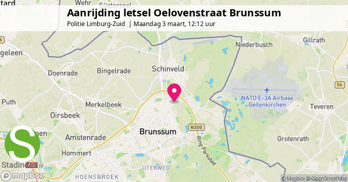 Aanrijding letsel Oelovenstraat Brunssum