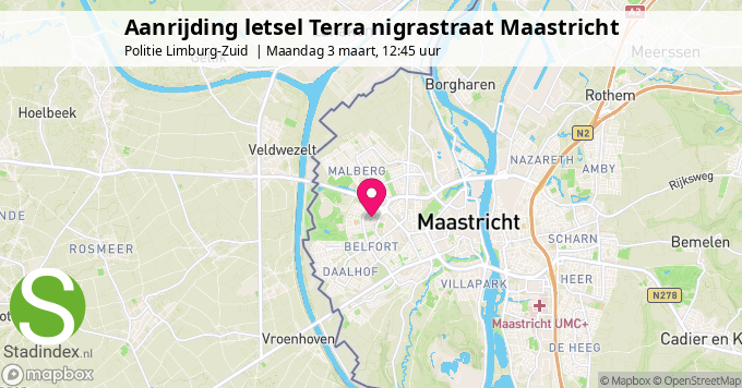 Aanrijding letsel Terra nigrastraat Maastricht