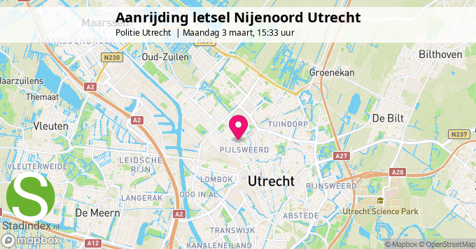 Aanrijding letsel Nijenoord Utrecht