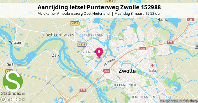 Aanrijding letsel Punterweg Zwolle 152988