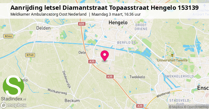 Aanrijding letsel Diamantstraat Topaasstraat Hengelo 153139