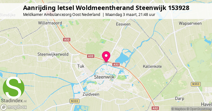 Aanrijding letsel Woldmeentherand Steenwijk 153928