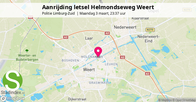 Aanrijding letsel Helmondseweg Weert