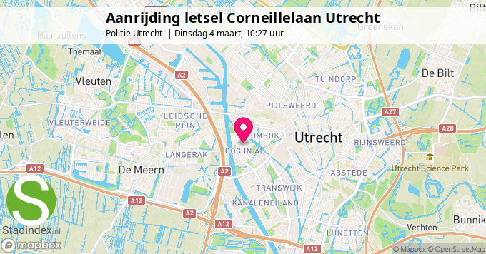 Aanrijding letsel Corneillelaan Utrecht