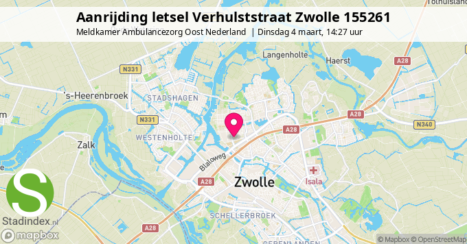 Aanrijding letsel Verhulststraat Zwolle 155261