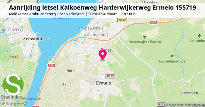 Aanrijding letsel Kalkoenweg Harderwijkerweg Ermelo 155719