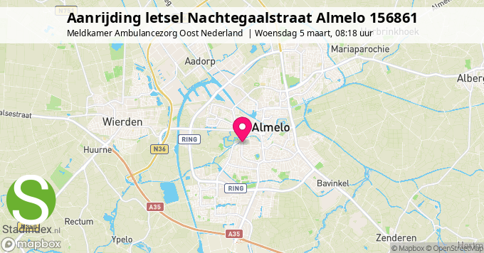 Aanrijding letsel Nachtegaalstraat Almelo 156861