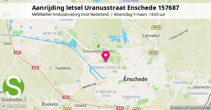 Aanrijding letsel Uranusstraat Enschede 157687