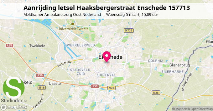 Aanrijding letsel Haaksbergerstraat Enschede 157713