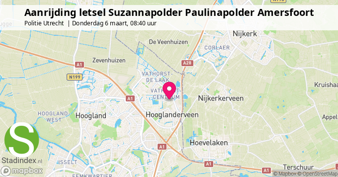 Aanrijding letsel Suzannapolder Paulinapolder Amersfoort