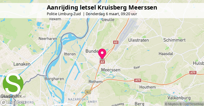 Aanrijding letsel Kruisberg Meerssen