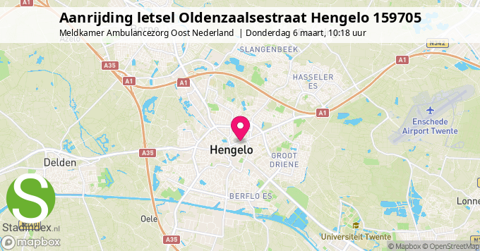 Aanrijding letsel Oldenzaalsestraat Hengelo 159705