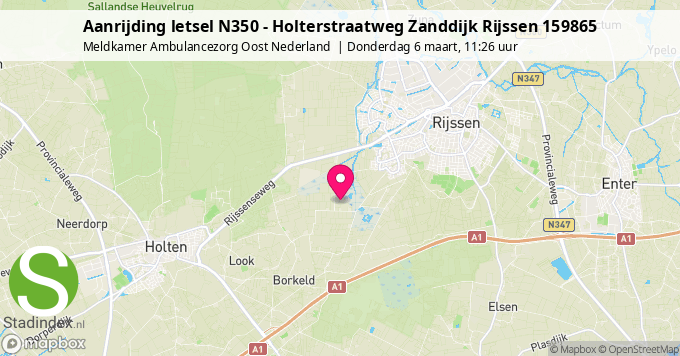 Aanrijding letsel N350 - Holterstraatweg Zanddijk Rijssen 159865