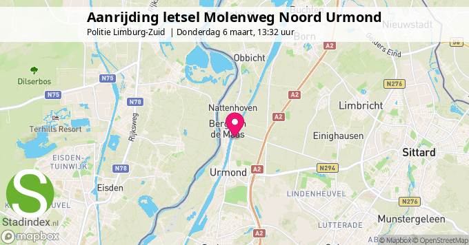 Aanrijding letsel Molenweg Noord Urmond