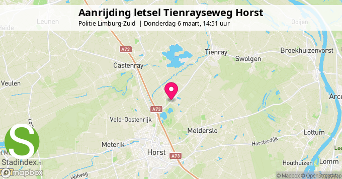 Aanrijding letsel Tienrayseweg Horst