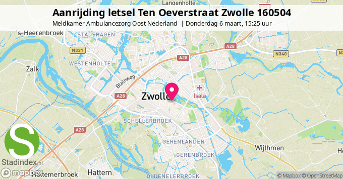 Aanrijding letsel Ten Oeverstraat Zwolle 160504