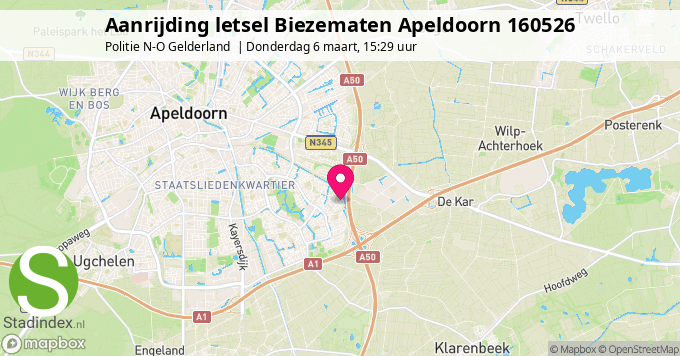 Aanrijding letsel Biezematen Apeldoorn 160526