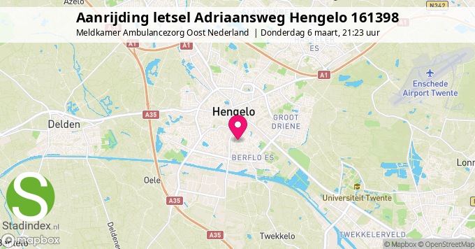 Aanrijding letsel Adriaansweg Hengelo 161398